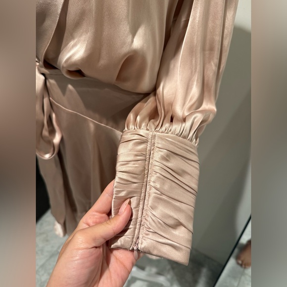 Zimmermann silk wrap dress in blush Size 0 - Picture 9 of 12